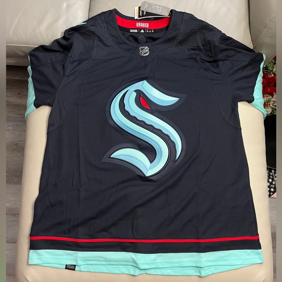 NWT - Adidas NHL Seattle Kraken Premium Home Jersey - Size 54/XL - Picture 5 of 16